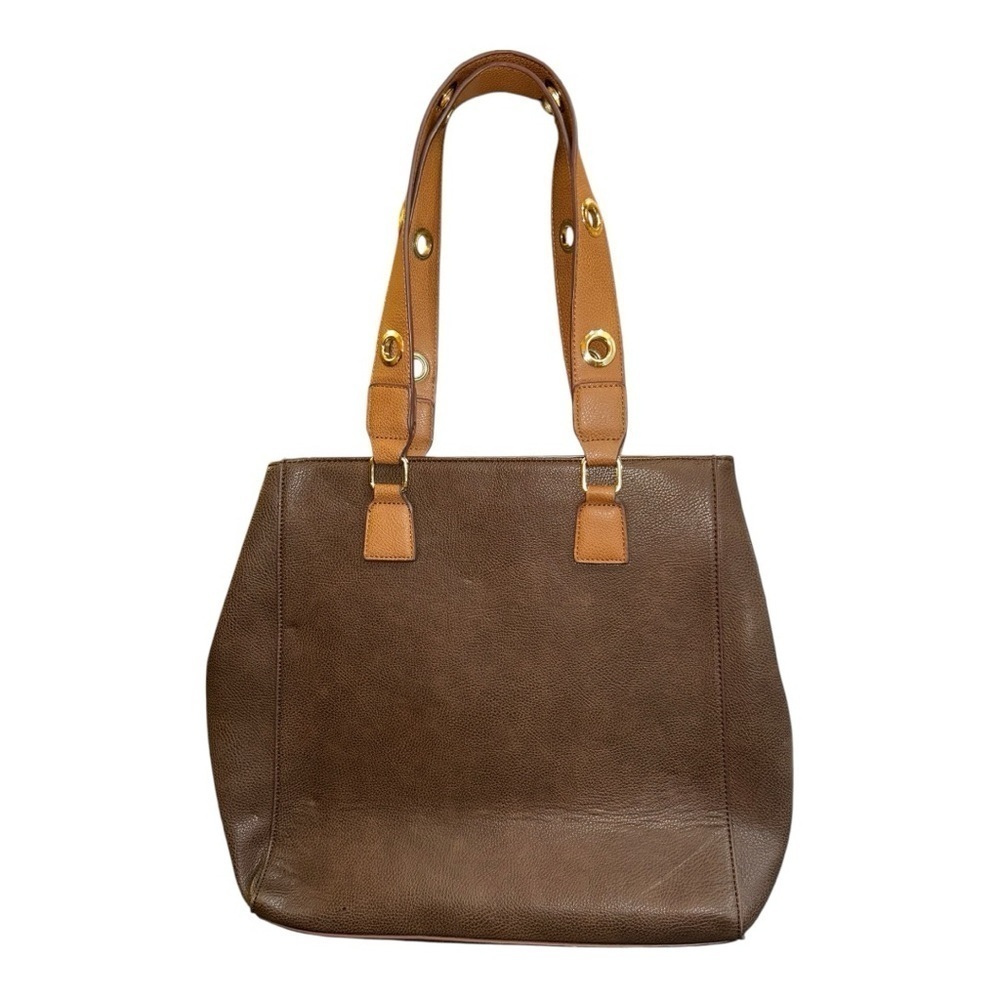 Adrienne Vittadini Tote Handbag Brown pre-loved excellent condition faux leather - Picture 3 of 11